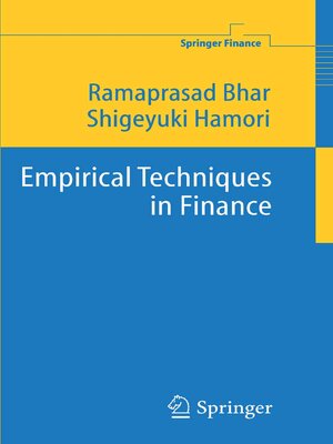 cover image of Empirical Techniques in Finance